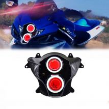 1X Full LED Front Headlight Assembly For Suzuki GSXR600 GSX R600 R750 GSXR750 2006-2007 Custom Modified Motorcycle Demon Eyes