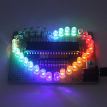 51 Single-chip Heart-shaped Water Light DIY Kit LED RGB Love Light Colorful Glare  Electronic Production DIY Send Program
