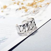 Foxanry Wholesale Silver Color Rings for Women Vintage Handmade Cross Twining Party Accessories Thai Silver Jewelry Gifts