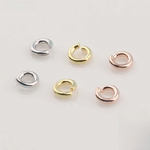 Genuine Real Pure Solid 925 Sterling Silver Open Jump Rings Split Ring Rose Gold Connector Jewelry Making Findings