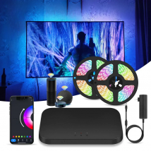 Smart Ambient TV Led Backlight For 4K HDMI 2.0 Device Sync Box Led Strip Lamp PC Monitor Back Lights Kit Works with Alexa Google