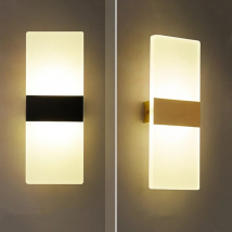Modern Mini LED Wall Lamp Acrylic 85-265V Simple Bedroom Sconce Living Room Bedside Stair Home Decor Indoor Wall Lights Fixtures