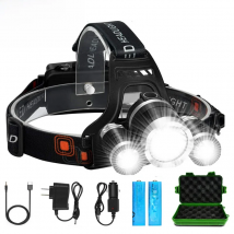 ZK20 LED Headlamp High Lumens 4 Modes 18650 Rechargeable Battery Flashlight Waterproof Outdoor Lighting Camping Fishing