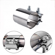 Universal 2.25" 2.5" 3.0" Stainless Exhaust Sleeve Butt Joint Clamp Exhaust Pipe Sleeve Coupler Step Clamp RS-CR1013