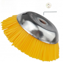 8" 200mm Universal Grass Strimmer Head Trimmer Brush Nylon Wire Wheel Garden Weed Lawn