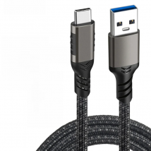 USB3.2 10Gbps USB Type C Cable USB A to C 3A 60W QC3.0 Fast Charging for Samsung NVMe Hard Disk External Android Data Braid 2M