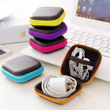 Earphone Wire Organizer Box Data Line Cables Storage Box Zipper Case Container Coin Headphone Protective Box Case Container