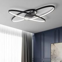 KOMORE Minimalistic Unique Oval LED Semi-Flush Ceiling Light, 76 W Cool White for Office, Living