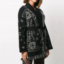 WQJGR High Quality Jacquard Cardigan Sweater Women Wool Cashmere Kniited Tassel Loose Full Sleeve Fashion Autumn Winter