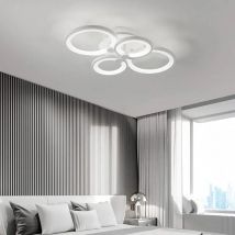 KOMORE Modern Circular LED Semi Flush Ceiling Light, 54 W/94W/142W Cool White for Nordic Decor for