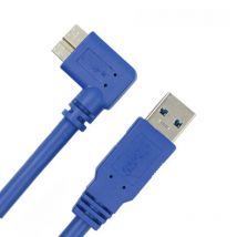 0.3m/0.6m/1m USB 3.0 Type A Male to Micro B Male Left & 90 Degree Right Angled 5Gbps Cable cord for SLR camera/mobile hard disk