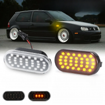 2Pcs Dynamic Flowing LED Side Marker Turn Signal Light For VW Polo Golf 3 4 Passat B5 Sharan Lupo Bora Amarok UP Fox Beetle Bora