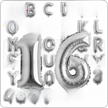 16 Inch Silver Alphabet Number Letters Balloons Birthday Party Decorations Kids Foil Balloon New Year Party Wedding Decoration