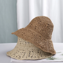 Womens Straw Hats crochet hat bucket hat  UV Protection Sun Visor Beach Hats Women Visors Foldable Female Women Summer Sun hat