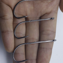 50pcs/lot Fishing Hooks Double Bait Holder Barbed Fishhooks Long Shank Carbon Steel Sharp Fishhook Beach And Live Bait Fishhooks