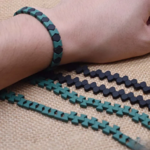 Rubber Color 7x5.5x3mm Two Holes Natural Stone Hematite Beads Loose Spacer Beads For Jewelry Making DIY Bracelet