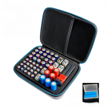 Portable 53Pcs Waterproof Battery Organizer Storage Case Bag For 18650 AA AAA 9V Battery Garage Container Box Holder for Battery