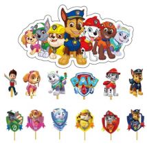 PAW Patrol Cake Topper Kids Birthday Party Cake Decorations Anime Cupcake Party Supplies for Boy Girl Baby Shower Party Favors