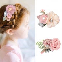 1 Pc Baby Floral Hair Clips Cute Artificial Flower Barrettes Hairpins For Girls Kids Lovely Hair Accessories Bouquet Wholesale