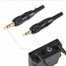 Gold Plated 3.5mm 1 / 8 "stereo Screw Lock Connector for Sennheiser Microphone Sony D11 D12 Spare Plug Adapter Stereo Audio Plug