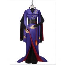 Game Twisted-Wonderland Snow Princess Vil Schoenheit Cosplay Costume Men Women Traditional kimono Purple Satin Dress Outfits