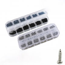 Micro Glasses Screws Round Head Self-tapping Electronic Small Wood Screws Nails Kit Pc Screw Set 1200Pcs/set M1 M1.2 M1.4 M1.7
