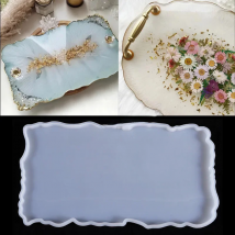 1/2pcs DIY tray silica gel mold large irregular tray swing tray UV resin mold crystal epoxy resin mold fruit tray tea tray