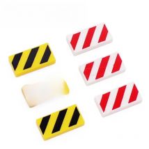 Marumine MOC Bricks 3069 bpb0436 Tile 1x2 with Groove Danger Stripes Pattern Assemble Building Blocks Idea Kit Construction Set