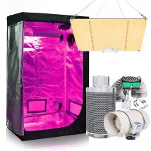 Grow Tent Growbox Hydroponics Growing System Led Grow Plant Lights Full Kits High PPFD 4Inch Duct Fans Activated Carbon Filter