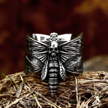 Beier Stainless Steel Punk Unique shape Butterfly Ring Animal Jewelry for man drop shipping BR8-833