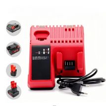 Replace 3A 12V 14V 18V Rapid Fast Li-Ion Charger Fit For Milwaukee M12-18C Dual Port Multi-Voltage Lithium-Ion Battery M12 M18