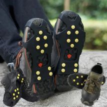 10/5 Teeth Shoes Ice Cleats Climbing Crampons Anti-Slip Winter Ice Claws Unisex Mountaineering Cleats Walking Hiking Accessories