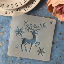 New 13cm Christmas Deer Snow DIY Layering Stencils Painting Scrapbook Coloring Embossing Album Decorative Card Template