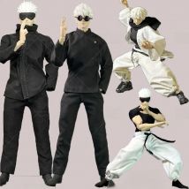 Multiple Options 1/12 Scale Jujutsu Kaisen Satoru Gojo Combats Shinjuku Battle Teather Clothes Set Model for 6Inch Action Figure