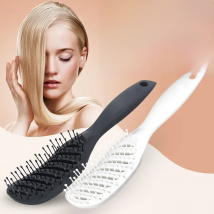 Professional Plussign Portable Travel Folding Hair Brush Compact Pocket Hair Comb Double Headed Anti Static Comb 4 Colors