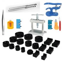 Watch Back Press Tool Set Nylon Prevent Slip Fitting Dies Nylon Watch Case Closer Watch Repair Tool Kit for Watchmaker 12pcs