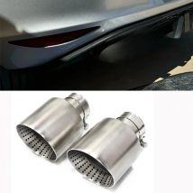 1 Pcs Matte Stainless Steel Car Exhaust Tip System Universal Exhaust Pipe For Golf 7 Golf R GTI 54mm 60mm 63mm Muffler Tip