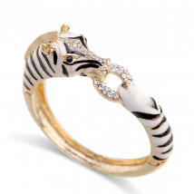 New Arrivals Animal Zebra Bangle Cuff Bracelet Gold Plated Statement Fashion Women's Bangle Bracelet for Wedding / Party / Prom