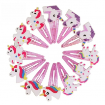 Nishine 10pcs/lot Unicorn Hair Clips Cartoon Animal Hairpins Cute Kids Headwear Baby Girls Hair Accessories Photo Props Gifts