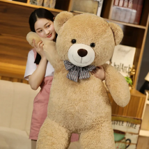 Giant 105cm Soft Teddy Bear Plush Toys White&Pink&Brown Bear Super Big Hugging Pillow Animal Cushion Children Birthday Gift