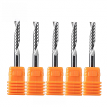 Dreanique 5pcs/lots 1 Flute Spiral End Mill CNC Advertisement Engraving Bit for woodworking Acrylic Aluminum Plastics Cut