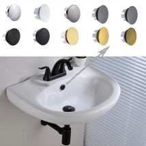 Solid Brass Sink Overflow Cap Round Hole Cover for Bathroom Basin Chrome/Brushed Nickle/ORB/Brushed Gold/Matte Black Finished