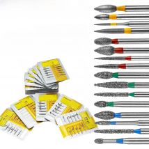 10Pcs/Pack FO Type Fine/Extra Fine/Coarse/Standard Dental Diamond Burs Dentistry Drills For High Speed Turbines Dia.1.6mm