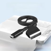 1080P SCART TO HDMI Video Audio Upscale Converter AV Signal HDMI TO SCART Adapter HD Receiver TV DVD with USB Power Cable