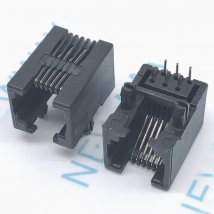 50Pcs/Lot Rj11 Socket Rj12 Telephone 90 Degrees 6Pin Crystal Female 95001-6P6C Socket