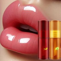 2PC Lip Plump Long Lasting Lip Oil Moisturizing Lip Gloss Serum Instant Volumising Essence Oil Repair Lip Fine Lines Increase El