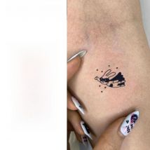 3 pcs Flying Rabbit Temporary Tattoo,Lasts To 15 Days New Technology Magic Waterproof Semi Permanent Sticker.