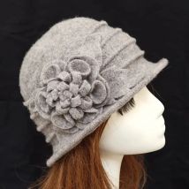 2025 New Dome Fedora Middle aged ladies Wool Hat Mom Hats in Autumn and Winter Warm Cap