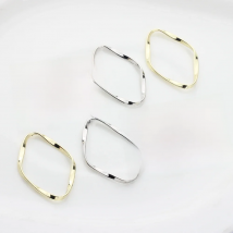 10pcs /lot Zinc Alloy  Oval geometry Charms Circle Twisted Connector For DIY Fashion Pendant Jewelry Making Accessories