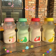 480ml Plastic Water Bottle Cute Tour Drinking Bottles Shaker Yakult Shape Kawaii Milk Carton Glass Water Bottles For Girl Bidon